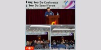 گزارش عملکرد فدراسیون آسیایی تانگ سودو توسط استاد سهراب زاده در کنفرانس بین المللی